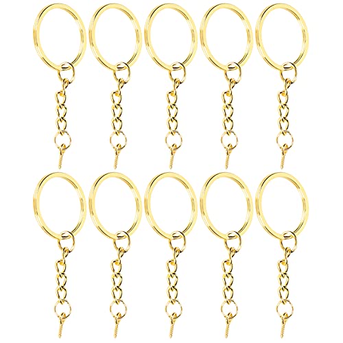 Baxnore 10 -pcs -Legierungsschlüsselkettenringe, 3 Größen Metallanschlüsse mit Schrauben Augennadel für Bag Phone Zubehör sicherer Handwerksvorräte (φ25mm 【10 Teile】) (φ28mm 【10 Teile】) (φ30mm 【10 von Baxnore