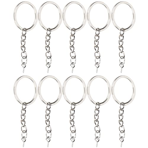 Baxnore 10 -pcs -Legierungsschlüsselkettenringe, 3 Größen Metallanschlüsse mit Schrauben Augennadel für Bag Phone Zubehör sicherer Handwerksvorräte (φ25mm 【10 Teile】) (φ28mm 【10 Teile】) von Baxnore