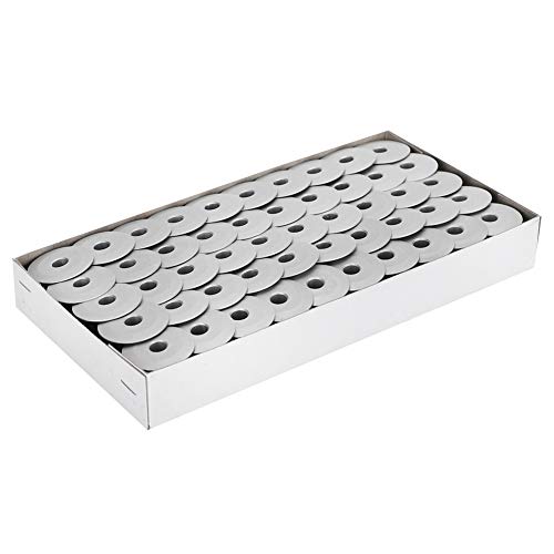 Baxnore 100 Stück Aluminiumspulen, solide Konstruktion, lochlose Spulen, kompatibel mit 6–5-Fuß-Obertransportmaschinen für Industrienähmaschinen, Größe 25 x 10,6 mm (6-5 schräger Eulenkern) von Baxnore