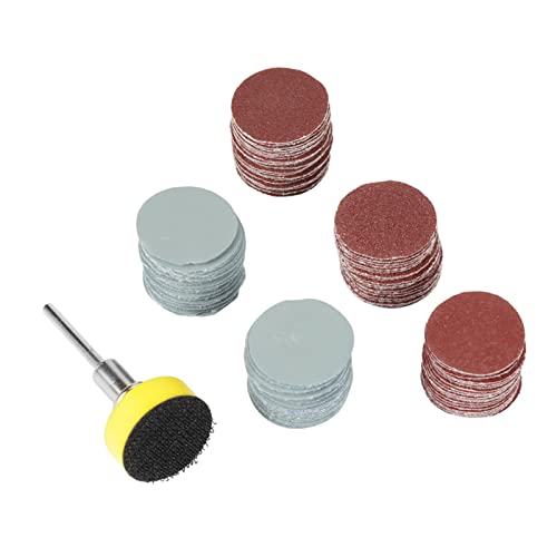 Baxnore 100 Stück Schleifscheiben, Schleifpapier Körnung 100 180 240 1500 3000, Schleifpads für Auto Metall Holz, Nasse Trockene Polierpapier von Baxnore