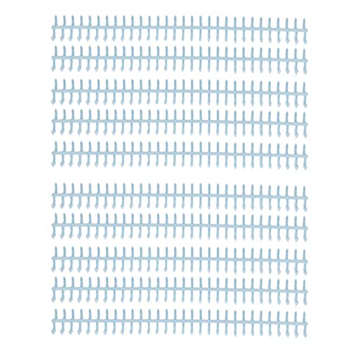 Baxnore 10pcs 30 Ring Kunststoffbindungskämme, Wirbelsäulenspulen mit 12 mm Durchmesser, Lehrer -Studentenorganisator, hält 85 Blätter für Dokumente Notebooks (Hellblau) von Baxnore
