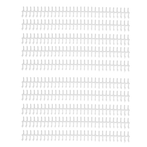 Baxnore 10pcs 30 Ring Kunststoffbindungskämme, Wirbelsäulenspulen mit 12 mm Durchmesser, Lehrer -Studentenorganisator, hält 85 Blätter für Dokumente Notebooks (Weiß) von Baxnore