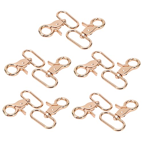Baxnore 10pcs Schlüsselbundhaken 360 ° Rotation Flexibilität Leichtgewicht Legierung -Clip mit Drehhakenclip für Gurte Reticule von Baxnore