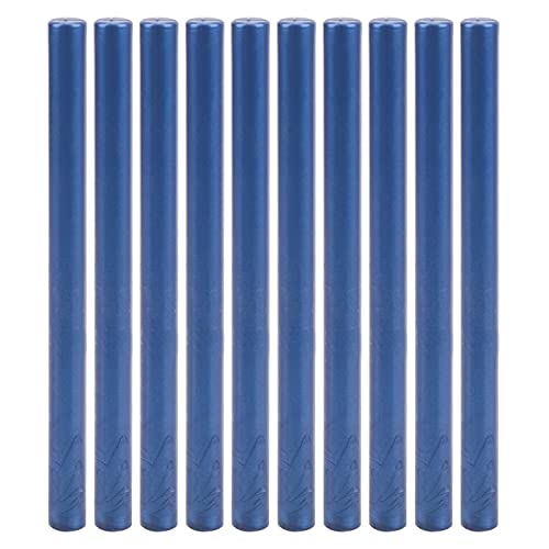Baxnore 10pcs Versiegelungswachsstöcke, 12 cm Bienenwachs -Mischung niedrige Temperaturstöcke, crackbeständige Dichtungen für Kartenumschläge Vintage Hochzeitsbevorzugungen (Eisviolett) von Baxnore