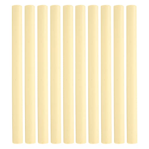 Baxnore 10pcs Versiegelungswachsstöcke, 12 cm Bienenwachs -Mischung niedrige Temperaturstöcke, crackbeständige Dichtungen für Kartenumschläge Vintage Hochzeitsbevorzugungen (Hellgelb) von Baxnore