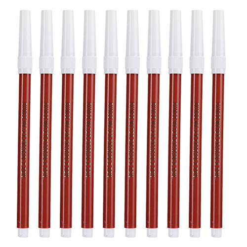 Baxnore 10pcs wasserlösliche Stoffmarkierungsstifte, automatisch verschwinden kein Rubstift, sofortige Verschwinden von Tinte für Quilt -Schneiderei -Stickerei, feine Tipp (Braun) von Baxnore