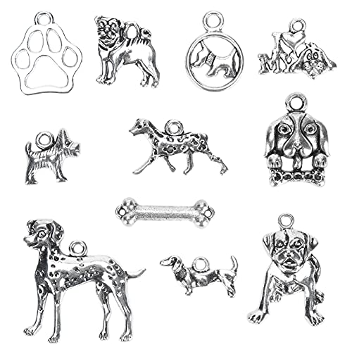 Baxnore 11 Stück Hund Knochen Schmuck Anhänger Bastel bedarf DIY Halskette Armband Herstellung Zubehör antike Silber legierung Charms für handgemachte Schmuck Geschenke Baxnore 11 Stück Hund Knochen Schmuck Anhänger Bastel bedarf DIY Halskette Armband Herstellung Zubehör antike Silber legierung Charms für handgemachte Schmuck Geschenke von Baxnore