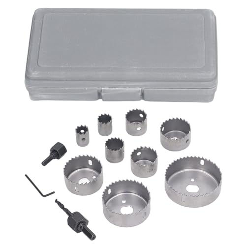 Baxnore 12 Stcs Bi -Metall -Loch -Sägen -Kit, Hochleistungsholzhändlerschneider mit Gehäuse für Metallholz -Kunststoff, 19 bis 76 mm Größen Baxnore 12 Stcs Bi -Metall -Loch -Sägen -Kit, Hochleistungsholzhändlerschneider mit Gehäuse für Metallholz -Kunststoff, 19 bis 76 mm Größen von Baxnore