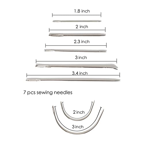 Baxnore 12 -pcs Lederhandwerkswerkzeuge Kit, Polyester -Wachspräparatnadelnnadeln Neigung Awl Dimble, Leichtes tragbares Lederreparatur -Set für das Haushaltsbetrieb Baxnore 12 -pcs Lederhandwerkswerkzeuge Kit, Polyester -Wachspräparatnadelnnadeln Neigung Awl Dimble, Leichtes tragbares Lederreparatur -Set für das Haushaltsbetrieb von Baxnore