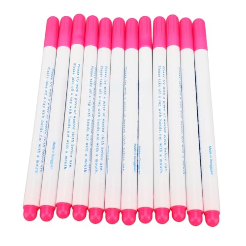 Baxnore 12 -pcs Wasserlöslicher Stift, verschwundene Tintengewebemarkierungen, feine Spitzenmarkierungsstifte für Stickelkleidungskonstruktionen (Verrotten) von Baxnore