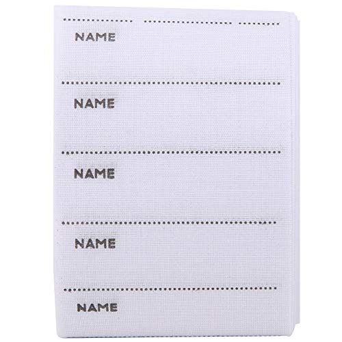 Baxnore 200pcs Tuchsname -Etiketten, 5,5 cm anpassbare Namen Aufkleber, waschbarer Polyesterstoff für Kindergartenschule Uniformetiketten von Baxnore