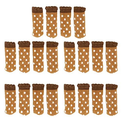Baxnore 20pcs Möbel Beinabdeckungspad, verdickte Nicht -Slip -Stuhl -Bein -Beschützer, elastische Bodenschutzmatte für Stuhltisch, Lärmreduzierung Fußbodenschützen für Home Office (Jacquard Nr. 1) von Baxnore