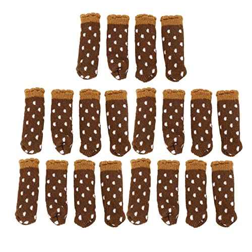 Baxnore 20pcs Möbel Beinabdeckungspad, verdickte Nicht -Slip -Stuhl -Bein -Beschützer, elastische Bodenschutzmatte für Stuhltisch, Lärmreduzierung Fußbodenschützen für Home Office (Jacquard Nr. 2) von Baxnore