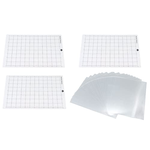 Baxnore 23 PCs Schneideblätter Matten -Set, Polyester -Vorlagenblätter mit Schneidematte, waschbare Schablonenblätter, flexible Schneidebacken für die Malerei von Seidenvorsorge von Baxnore