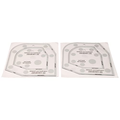 Baxnore 2pcs 8 Zoll Schüssel gemütliche Vorlage, Acrylnähungsanleitung mit glatten Kanten, Quiltversorgungen für Schüssel -Wraps Schneidwerkzeug von Baxnore