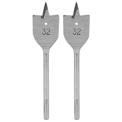 Baxnore 2pcs flaches Holzbohrer, Bohrbohrer mit Kohlenstoffstahl Spaten Bohrer, Holzbearbeitung flacher Bohrer, Holzbohrer, Holzlochöffner für Holzbearbeitung von Baxnore
