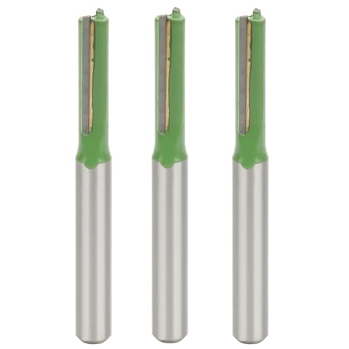 Baxnore 3-teiliger Fräser, Bündigfräser mit Lager aus Kohlenstoffstahl, zweischneidiger Bündigfräser, Fräserfräser, Bündigfräser mit Doppellager für Holz Baxnore 3-teiliger Fräser, Bündigfräser mit Lager aus Kohlenstoffstahl, zweischneidiger Bündigfräser, Fräserfräser, Bündigfräser mit Doppellager für Holz von Baxnore