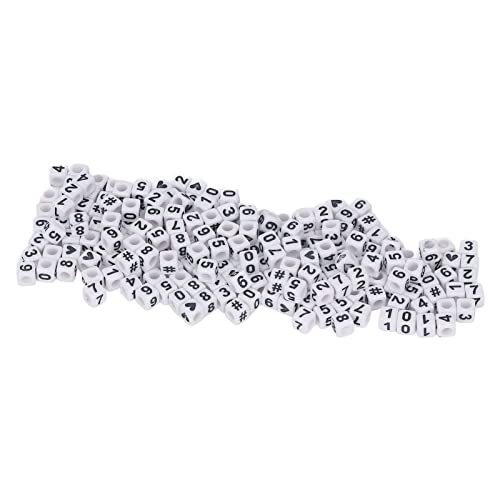 Baxnore 300 PCs Acrylnummer Perlen, 7x7mm weiße Handwerksperlen mit klaren Zahlen für Schmuck, die Freundschaftsarmbänder machen Bildungsprojekte Baxnore 300 PCs Acrylnummer Perlen, 7x7mm weiße Handwerksperlen mit klaren Zahlen für Schmuck, die Freundschaftsarmbänder machen Bildungsprojekte von Baxnore