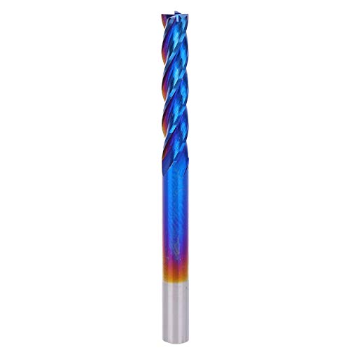 Baxnore 4 Flötenendmühle, Wolfram -Stahlmühlen -Router -Bit, Verschleißresist -CNC -Cutter -Werkzeug, geradlinige Griff -Fräser für Verarbeitungsebenen Schritte (3.175 * 3.175 * 17) von Baxnore