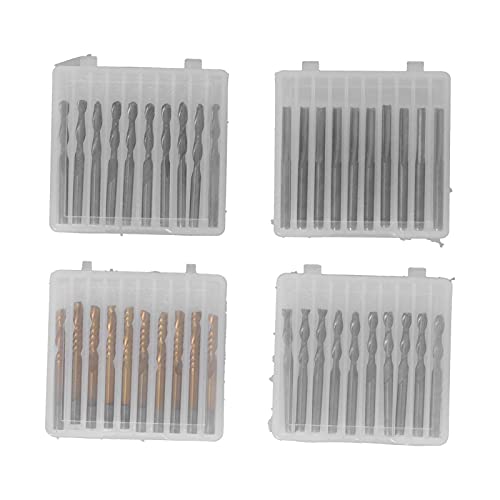 Baxnore 40 PCS LXD0LX40PCC Mühlenschneider, Wolfram -Stahl -Endmühlen, Verschleiß gegen 1/8 in Schaft -CNC -Router -Bits, Mahlen -Schnitzbit für Holzbearbeitung von Baxnore