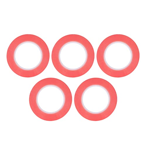 Baxnore 5 PCs Hochleistungsumnehmbares doppelseitiges Klebeband, rotes Haustier Superkleber für Handwerksumpackungsbilder Rahmen Wanddekoration Teppich reparieren (3 mm) von Baxnore