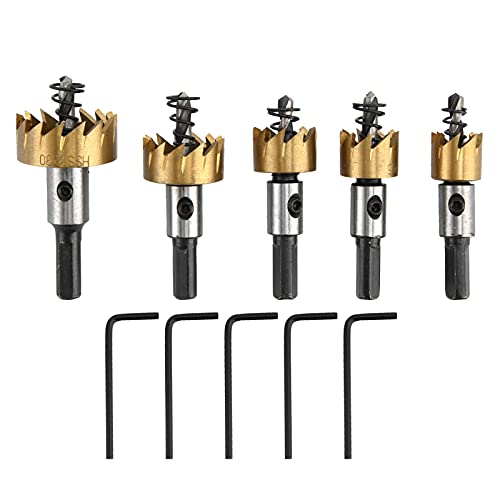 Baxnore 5 -pcs -Lochöffner, HSS -Bohrloch -Sägekit, Carbid -Loch -Säge, Lochsäge, schnelles Schneidbohrer, schneller Schneidlochöffner für Bohrmaschinen Baxnore 5 -pcs -Lochöffner, HSS -Bohrloch -Sägekit, Carbid -Loch -Säge, Lochsäge, schnelles Schneidbohrer, schneller Schneidlochöffner für Bohrmaschinen von Baxnore