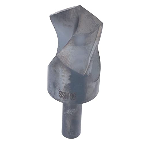 Baxnore 50 mm Twist Drill Bit, HSS Industrial Drill Bit, 118 -Grad -Spiralbohrbit mit 3/4 -Zoll -kleiner Schaft, Verschleiß -Resist -Bohrwerkzeug für Eisenaluminiumkupfer von Baxnore
