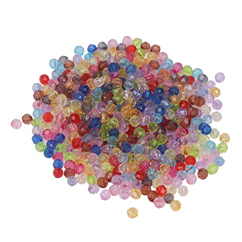 Baxnore 500 Stück runde Acrylperlen, 6 x 1,5 mm, kleines Loch, bunte lose Abstandsperlen zur Schmuckherstellung, Armbänder, Halsketten von Baxnore