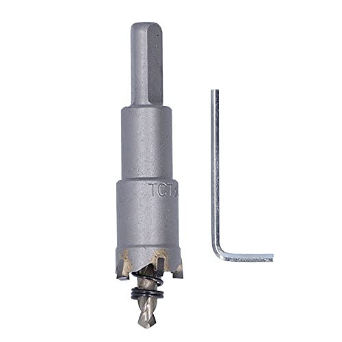 Baxnore Baxnore -Lochsäge, Hochgeschwindigkeitsstahl Drei Neigungswinkel -Lochschneider, Lochöffner -Lochschneider, Metallkarbidloch -Säge für Metall mit Sechskantschlüssel (20 mm) von Baxnore