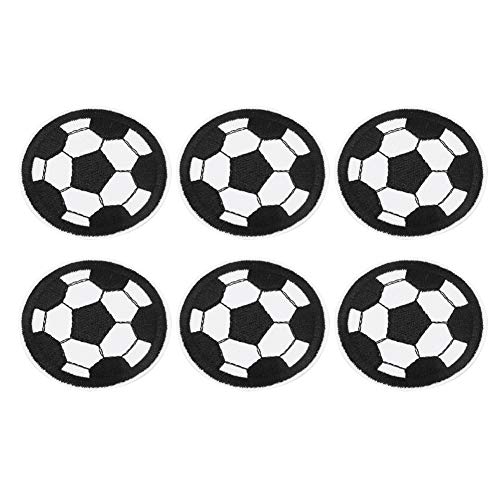 Baxnore Bestickte Aufnäher zum Aufbügeln mit Fußballmotiv, 6 Stück, waschbare Stoff-Applikationsaufkleber, Stoff-Applikationsset für Kleidung, Taschen, Sport, Stoffdekoration Baxnore Bestickte Aufnäher zum Aufbügeln mit Fußballmotiv, 6 Stück, waschbare Stoff-Applikationsaufkleber, Stoff-Applikationsset für Kleidung, Taschen, Sport, Stoffdekoration von Baxnore
