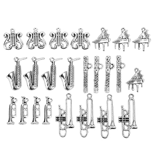 Baxnore DIY -Anhänger Accessoires Exquisite kleine Musikinstrumente Charme Legierung Schmuck Herstellung von handgefertigten Armbändern Halsketten Ohrringe 24pcs Pack Baxnore DIY -Anhänger Accessoires Exquisite kleine Musikinstrumente Charme Legierung Schmuck Herstellung von handgefertigten Armbändern Halsketten Ohrringe 24pcs Pack von Baxnore