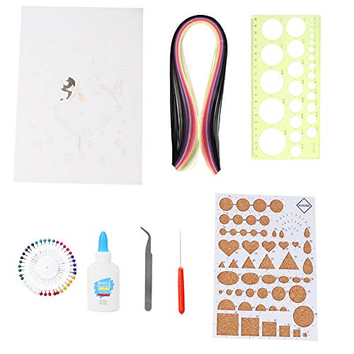 Baxnore DIY -Handwerk Tanz Mädchen Papier Quilling Set komplettes Bastelkit mit Werkzeugen für Kinder Anfänger Erwachsene kreative Kunstprojekte Familienaktivitäten Klassenzimmer D von Baxnore
