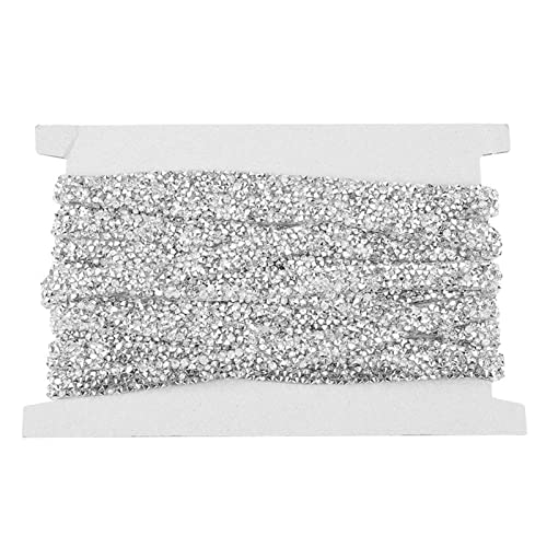 Baxnore Diamond Mesh Stratzenstone Ribbon Rolle 10 mm silberbrauner flexibler Bieger DIY Dekorative Trimm für Handtaschen Kleidungszubehör Home Decor 10yard Pack Plastikmaterial von Baxnore