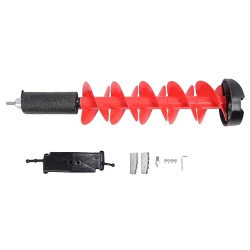 Baxnore Eisschnecken, Aluminiumlegierung Eisbohrer, Impact Resist Ice Auger Bohrbohrer, Eisbohrerhalter, Eisfischereisenschnecken, Eisschneckenbohrer für Eisfischen von Baxnore