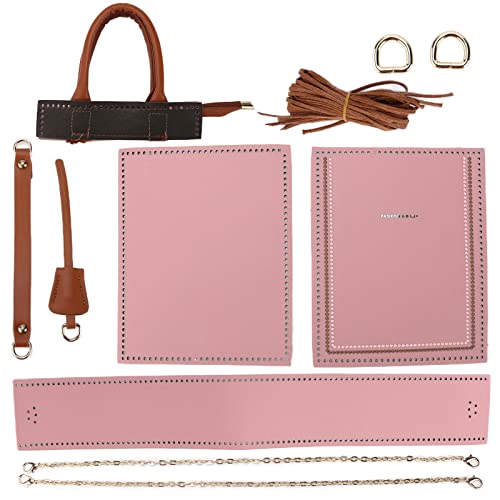 Baxnore Häkelbeutel -Kit, handgefertigte Legierungs -Faux -Leder -Geldbörse, Wachsschneidkettenknöpfe, die anpassbare Tasche für Erwachsene enthalten sind (Weiß) (Blau) (Schwarz) (Rosenate) von Baxnore