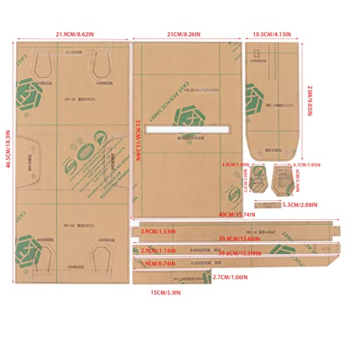 Baxnore Handwerk Acrylmuster Vorlage transparent klare Präzision schneiden dauerhafte Leder -Crafting -Schablonen für Umhängetaschen Brieftaschen handgefertigtes Zubehör 10 Pack Ac Baxnore Handwerk Acrylmuster Vorlage transparent klare Präzision schneiden dauerhafte Leder -Crafting -Schablonen für Umhängetaschen Brieftaschen handgefertigtes Zubehör 10 Pack Ac von Baxnore