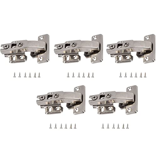 Baxnore Hydraulikpuffer Scharnier, 5pcs Edelstahlschrankscharnier, Geräuschreduzierung weicher Schließes Anti für Küchengarderobe Bücherregal Tür (B) von Baxnore
