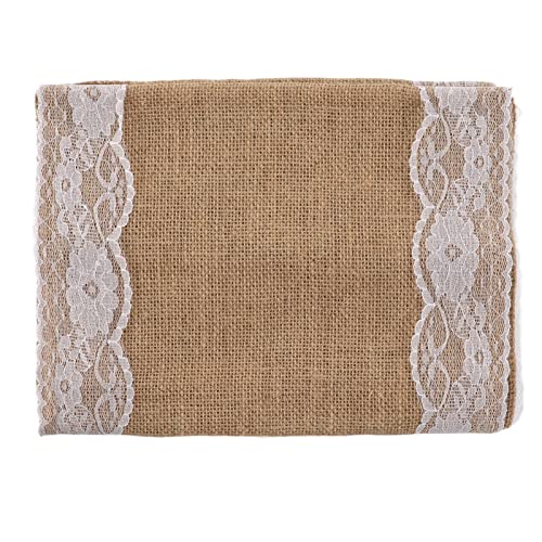 Baxnore Kabelgebundenes Sackleinenband, frausistantes breites Leinenband für das Handwerk rustikaler Dekorpackung, 30x180 cm von Baxnore