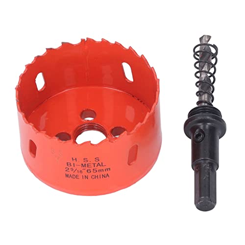 Baxnore Lochsäge, HSS -Schneidwerkzeug mit Läfenbohrbit, 32 mm Tiefe für HolzpvC Plastikputzbrett, effiziente Chips Entfernung, glatte Löcher Schaffung (2-9/16 (65 mm)) von Baxnore