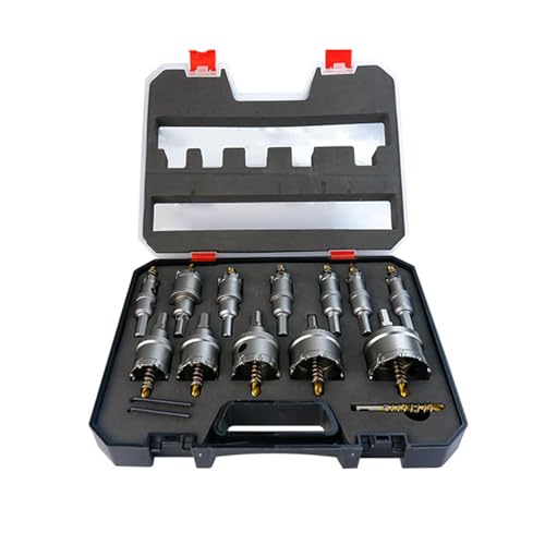 Baxnore Lochsäge, Legierungsstahl -Lochöffner, Verschleiß Widerstandslochschneider, Lochsäugetierbohrbit, Metallschneidemägel, Eisenlochsägenschneider für Legierungsstahl (12 PCs gesetzt) von Baxnore