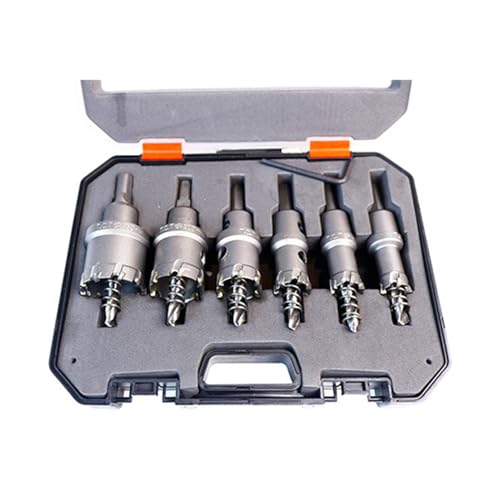 Baxnore Lochsäge, Legierungsstahl -Lochöffner, Verschleiß Widerstandslochschneider, Lochsäugetierbohrbit, Metallschneidemägel, Eisenlochsägenschneider für Legierungsstahl (6 PCs gesetzt) von Baxnore