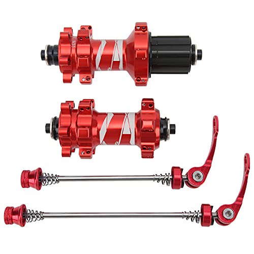 Baxnore M8000 Straight Pull 24 Löcher Mountainbike -Legierung Hub für NBK Vollversiegeltes Lager mit hoher Leistung haltbarer leichter CNC -Präzisionsprozess AL7075T6 Aluminiumleg (Rot) von Baxnore