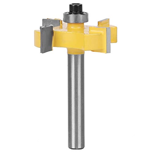Baxnore Mahlschneider, zementiertes Carbid -Router -Bit, Anti -Reverse -Industrie -Fräswerkzeug, glattes Schneiden von Router für Holzbearbeitungszubehör (4-Blade-Ball-T-förmiges Messer 6*3/8) von Baxnore