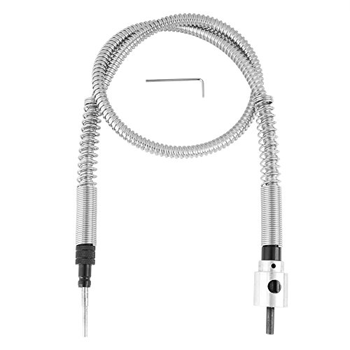 Baxnore Metallflexible Welle 6 mm Schaft, 100 mm Länge Elektromanter Bohransatz für Holzschnitzwerkzeuge Meißelschleife, Stahlkonstruktion einschließlich Sechskantschlüssel von Baxnore