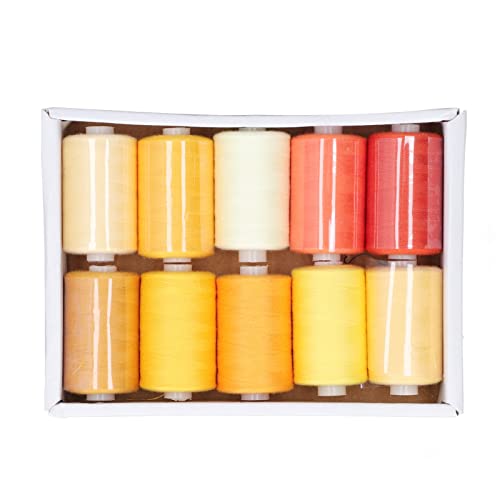 Baxnore Nähgarn Polyester 10 Farbe Gelb Serie 1000 Yards Langlebige starke glatte Effiziente Nähen Stickerei Faden für Hand Maschine Nähen Quilten Häkeln DIY Craft ing Baxnore Nähgarn Polyester 10 Farbe Gelb Serie 1000 Yards Langlebige starke glatte Effiziente Nähen Stickerei Faden für Hand Maschine Nähen Quilten Häkeln DIY Craft ing von Baxnore