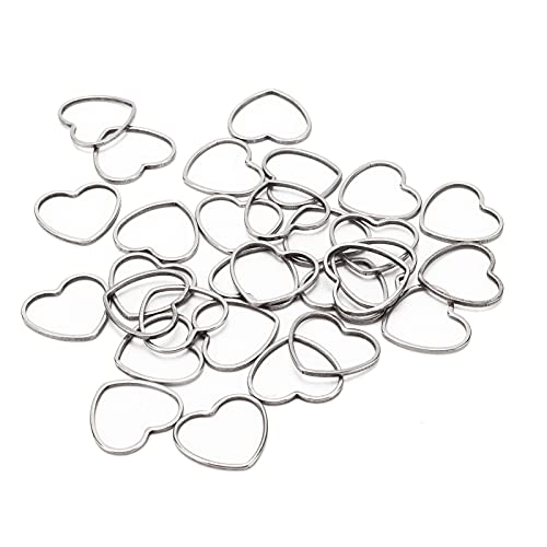Baxnore Ohrring Anhänger Edelstahl hohl herzförmige 30 Stück DIY Schmuck Making Steck verbinder für Halskette Armband Handwerk Stahl Farbe 14x15mm Baxnore Ohrring Anhänger Edelstahl hohl herzförmige 30 Stück DIY Schmuck Making Steck verbinder für Halskette Armband Handwerk Stahl Farbe 14x15mm von Baxnore