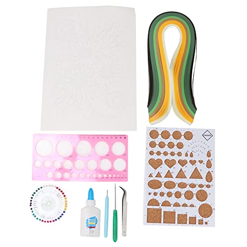 Baxnore Papierquilling Craft Kit Creative DIY Handmade Kunstset für Kinder Anfänger Fun Family Activity Dekoration Projekte Papiermaterial von Baxnore