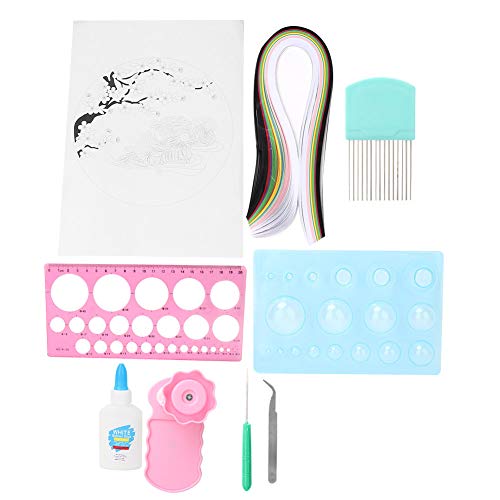 Baxnore Papierquilling Craft Kit DIY Hand Craft Muster Kinder Interesse Anbauwerkzeug Set mit Quilling Penzierer Herrscher für Home School Klassenzimmer Dekoration Kunstprojekt von Baxnore