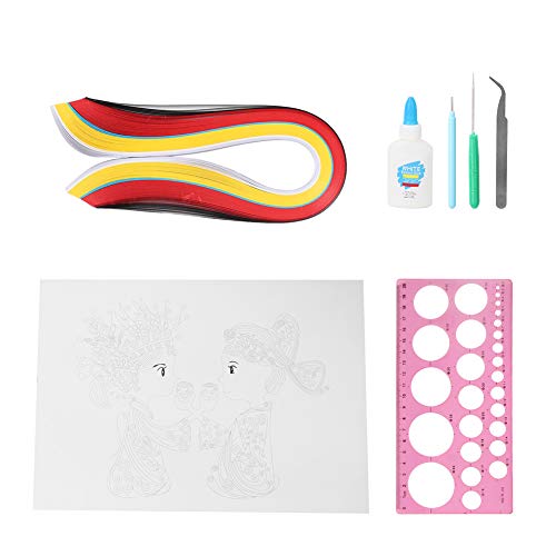 Baxnore Papierquilling Craft Kit DIY Hand Craft Muster Komplettes Papier -Quilling -Set mit Werkzeugen für Kinder Erwachsene Anfänger Spaß kreative Kunstprojekt -Dekoration Klassen von Baxnore