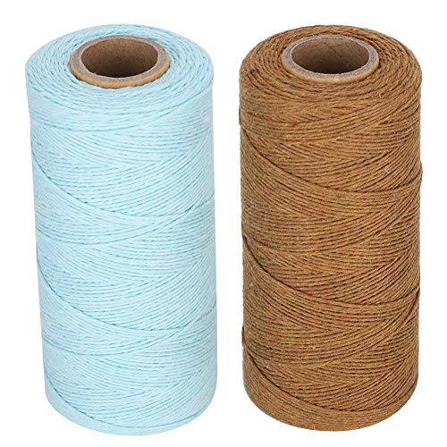 Baxnore Premium -Baumwoll -Strickgarn 8/4 Warp -Faden Hochfestigkeit Anti Break Weiche strukturierte Handwebmaterial für Teppiche Tapisserie -Decken 2 Rollen 250 m Gesamtlänge von Baxnore